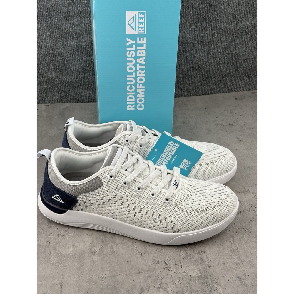Reef Swellsole Neso Mens Sneakers White Navy 10.5 New In Box